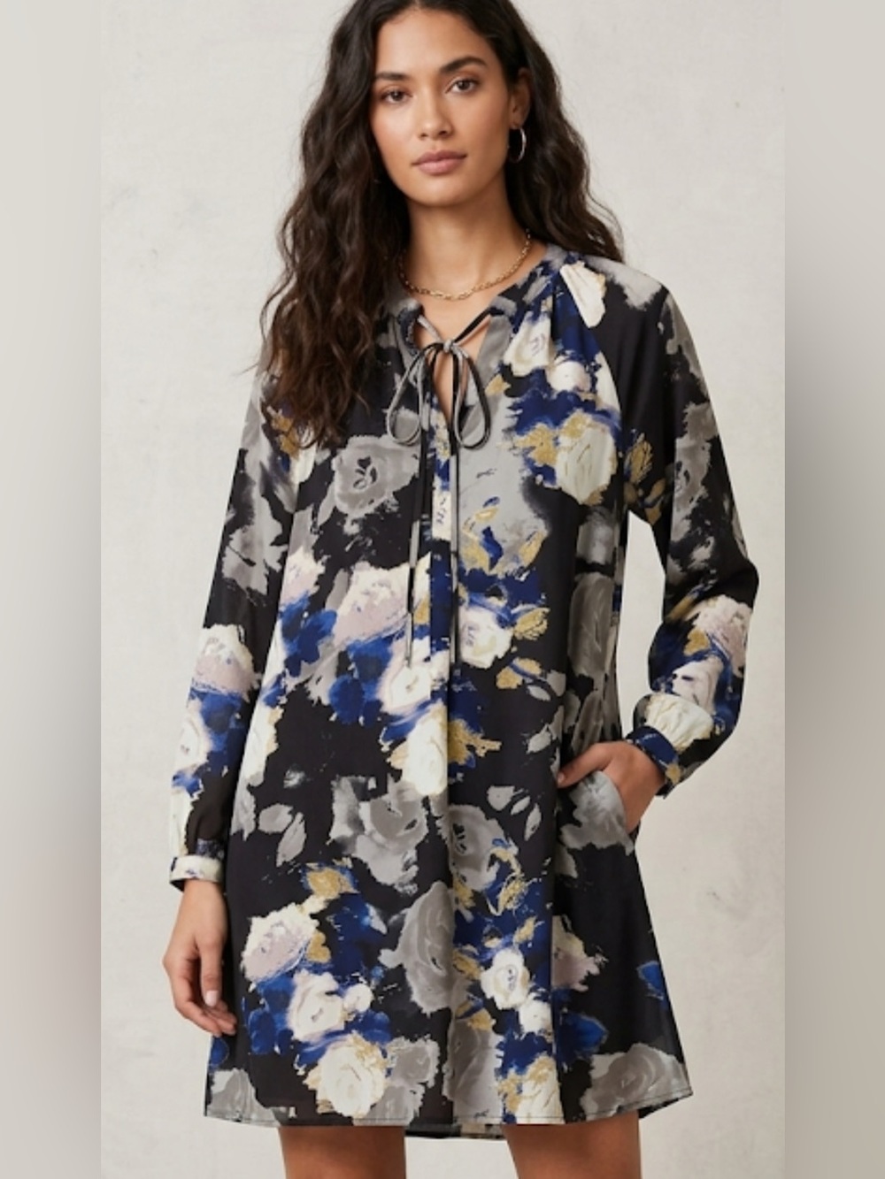 Buddy Love Lace Up Floral Dress